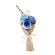 thumbnail image 1 of Ramo de flores de ganchillo, flores artificiales, elegante margarita tejida con cuidado, duradera. Azul, 1 of 9