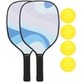 thumbnail image 1 of Miangastore Paddle Racket Pickleball Paddles Rackets Balls Set Pink 1 Set 15.4x7.9in, 1 of 9