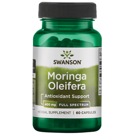 Swanson Moringa Oleifera 400 mg 60 Caps (Best Brand Of Moringa)