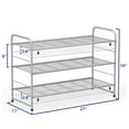 thumbnail image 4 of Bextsrack 3-Tier Stackable Shoes Rack Storage Shelf, Silver, 4 of 7