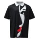 thumbnail image 4 of Camiseta informal de manga corta con cuello vuelto y cremallera para hombre, ajustada, para exteriores, Golf, tenis Pompotops  oipoqjl24570, 4 of 5