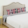 thumbnail image 3 of Yayeee Pillowcase Standard Size Set of 2 Satin Wrinkle Resistant Pillow Case, Red Teal Stripes, 3 of 7