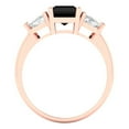 thumbnail image 4 of Three-Stone Engagement Ring for Women - 2.82ct Natural Onyx in 18K Rose Gold Promise Ring, 4 of 6