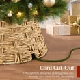 thumbnail image 6 of Best Choice Products 42in Basket Woven Hyacinth Christmas Tree Collar, Tree Skirt Accessory w/ Cord Cut-Out - Natural, 6 of 10