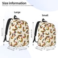 thumbnail image 4 of Rocae Boho Chicken for Durable Canvas Backpack Leisure Large Bag Travel Rucksack Multi-function Backpack Small, 4 of 8