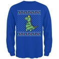 thumbnail image 1 of Grand Arbre Rex T Rex Chandail de Noël Laid T-Shirt à Manches Longues pour Hommes, 1 of 1
