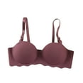 thumbnail image 2 of Sevevn Gathering A Seamless Bra With Detachable Shoulder Straps For Daily Use Purple S Christmas Gift, 2 of 5