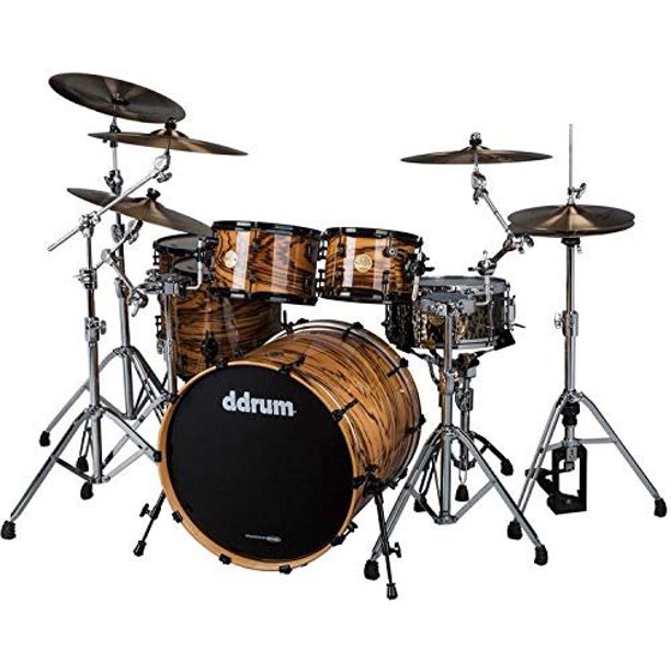 ddrum Dios Exotic Zebra Wood Natural 5Piece Shell Pack Drum Set