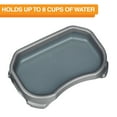 thumbnail image 4 of Neater Pets Little Big Bowl for Small Dogs - Plastic Trough Style Food or Water Bowl for Use Indoors or Outdoors, Gunmetal, 8 Cups (64 Oz.), 4 of 10