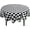 Black and White, variant on Checkered Round Tablecloth 60 Inch - Waterproof Stain and Wrinkle Resistant Washable Fabric Table Cloth for Dining Room Party Outdoor Picnic, Black and White