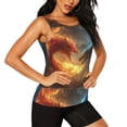 thumbnail image 2 of Balery Red And Blue Fire Dragon B Camiseta sin mangas estampada ligera para mujer, tops de entrenamiento sin mangas, camisetas de yoga transpirables de secado rápido.-Medium, 2 of 7