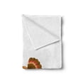 thumbnail image 2 of Turkey Soft Flannel Fleece Blanket, American Football Playing Funny Bird and Thanksgiving Day Celebrations Theme Pigskin, Cozy Plush for Indoor and Outdoor Use, 50" x 60", Multicolor, by Ambesonne, 2 of 5
