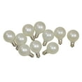 thumbnail image 2 of Northlight Pack of 10 Pearl White G50 Globe Replacement Christmas Bulbs, 2 of 3