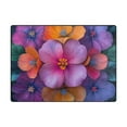 thumbnail image 5 of Yayeee Area Rugs for Living Room 5.2'x4' Indoor Non Slip Washable Bedroom Carpet, Large Purple Flowers, 5 of 6