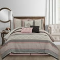 thumbnail image 2 of Nanshing Markus 7 Piece Traditional Damask Comforter Set, Blush, California King, 2 of 7
