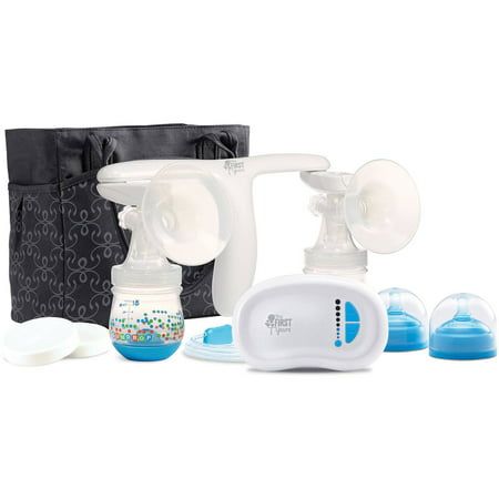 The First Years Quiet Expressions Plus Double Breast Pump Rechargeable Electric Breast