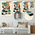 thumbnail image 4 of Designart "Contemplative Space Orange and Blue I" Minimalism Metal Wall Decor, 4 of 5