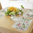 thumbnail image 4 of Ambesonne Floral Place Mats Set of 4, Vintage Rose Petals Leaf, Standard Size, Pale Pink Khaki, 4 of 6