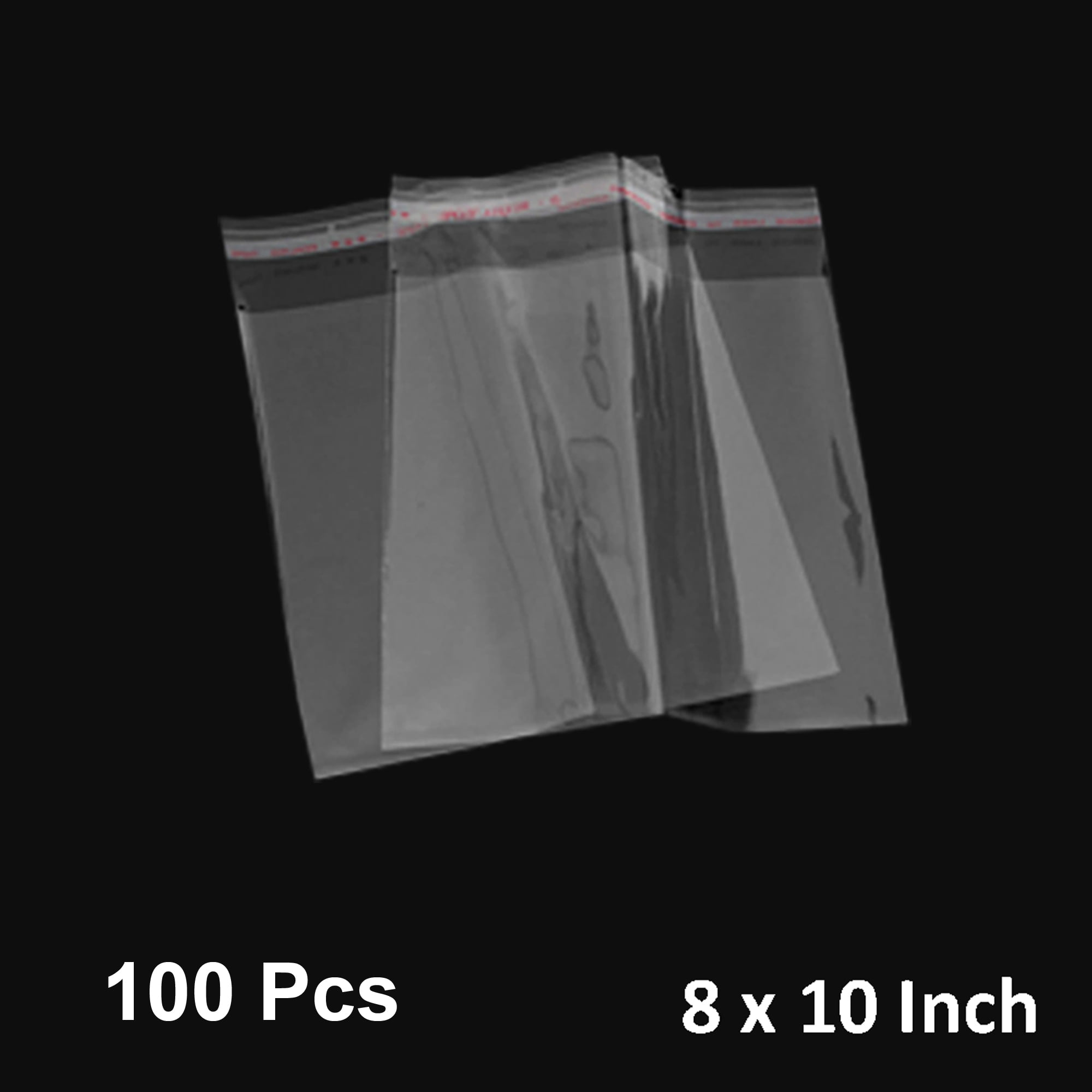 500 Pcs 8x10 Resealable Clear Poly Cellophane Cello Bags 8 x 10 