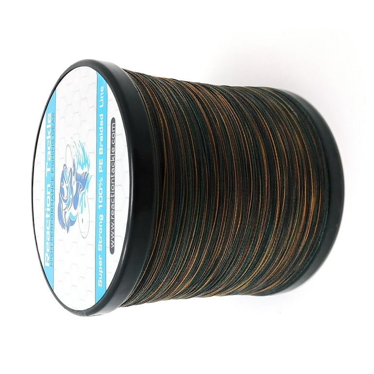 Reaction Tackle Braided Fishing Line- Green Camo 