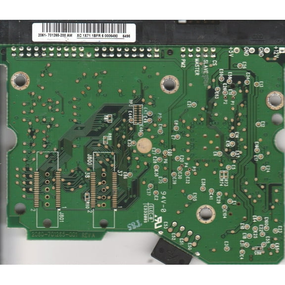 WD1600JB-75GVC0, 2061-701265-200 AM, WD IDE 3.5 PCB