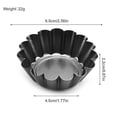 thumbnail image 4 of Bewildely Moldes para magdalenas de tarta de huevo, moldes para hornear, pasteles, hierro antiadherente, Quiche en forma de flor sin deformar, Herramientas y accesorios para hornear, 4 of 6