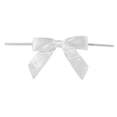 thumbnail image 2 of Reliant Ribbon - 5171-03003-2X1, Satin Twist Tie Bows - Small Bows, White, 5/8 Inch, 100 Pieces, 2 of 3