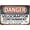 Warning Sign 6, variant on Metal Danger Velociraptor Containment Vintage Tin Sign - 12×8 Inches, Retro Poster Room Art, Home Gate Zoo Garage Club Cafes Store Decor