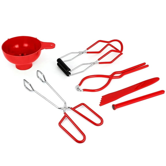 6-Piece Home Canning Tool Set - Jam & Jelly Making Kit with Jar Lifter, Funnel & Tongs