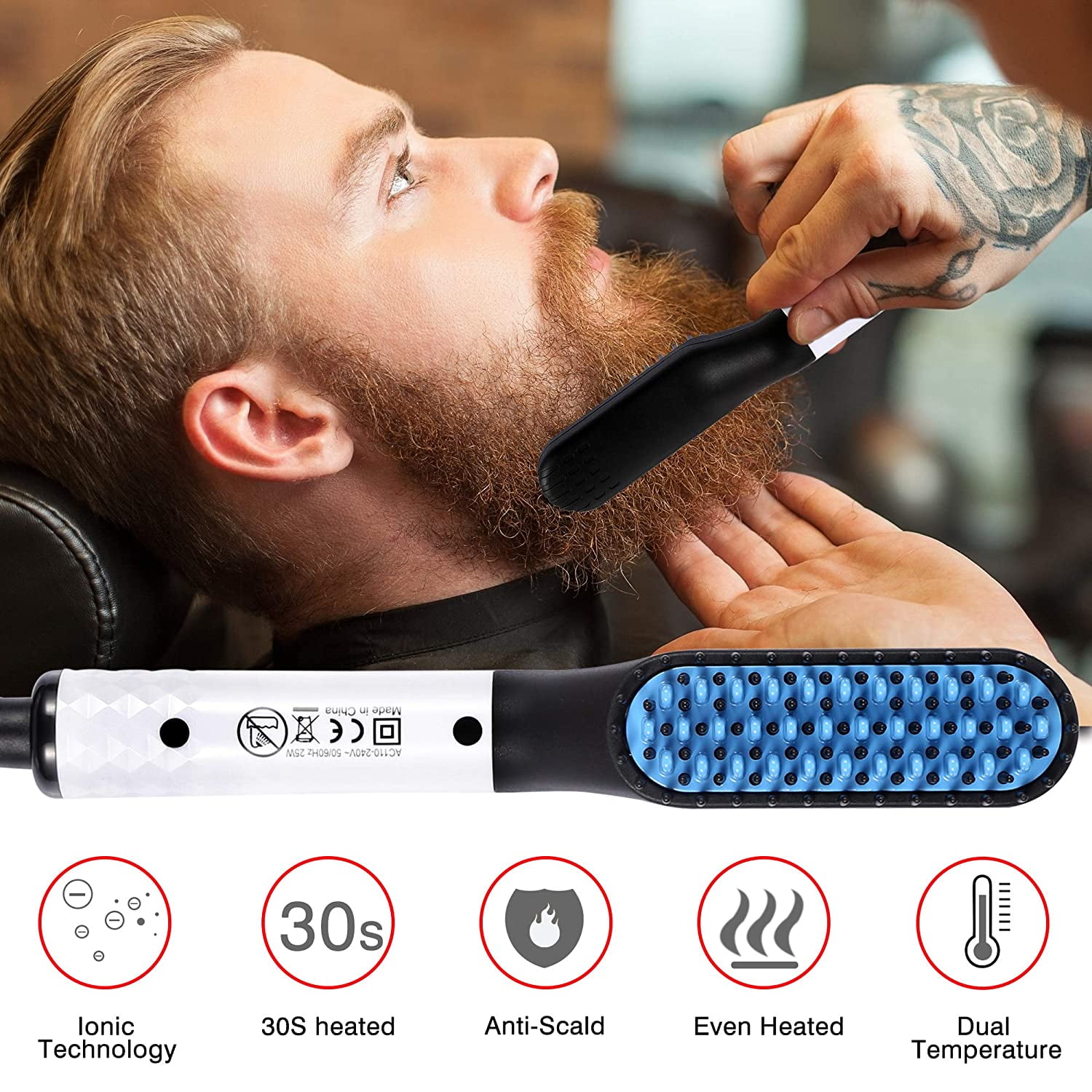 Straightening Brush Good Beard Straightener Heated Beard Brush