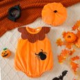 thumbnail image 2 of WIBACKER Newborn Baby Boys Girls Halloween Spider Hooded Costume Infant Sleeveless Romper & Hat Costumes Set Photo Shoot Costumes, 2 of 10