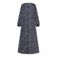 thumbnail image 5 of ZANZEA Womens Layered Floral Printed Full Sleeve Muslim Casual Long Dresses, 5 of 5