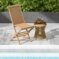 thumbnail image 2 of Costway 2 PCS Patio Folding Chair Indonesia Teak High Back Dining Slatted Seat Portable Outdoor, 2 of 9