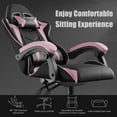 thumbnail image 3 of Bigzzia Gaming Chair Office Chair, Ergonomic Game Chair with Headrest & Lumbar Pillow, Black Pink, 3 of 9