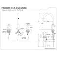 thumbnail image 5 of Kingston Brass FSC892ZXAC Millennium Widespread Bathroom Faucet with Brass Pop-Up, Antique Copper, 5 of 8