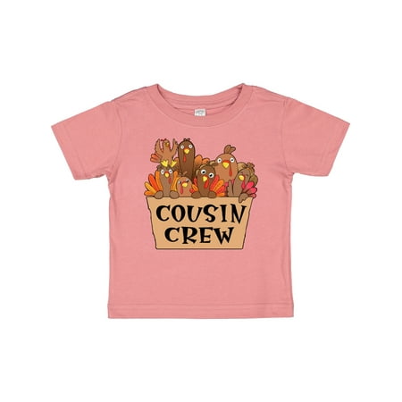 

Inktastic Cousin Crew Cute Turkey Family Gift Baby Boy or Baby Girl T-Shirt