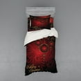thumbnail image 2 of Ambesonne Christmas Bedding Set 4 Pcs, Yuletide Celebration, Queen, Yellow Ruby Burgundy, 2 of 3