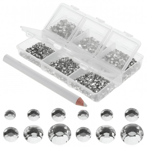 DESIGNICE Bedazzled Kit Bedazzling Nail Gems Rhinestones for Nails Silver