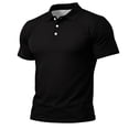 thumbnail image 5 of Hearthz Mens Big and Tall Polo Shirts Moisture Wicking Short Sleeve Shirt for Men Casual Summer Shirt Soft Breathable Mens Golf Polos Black S, 5 of 5