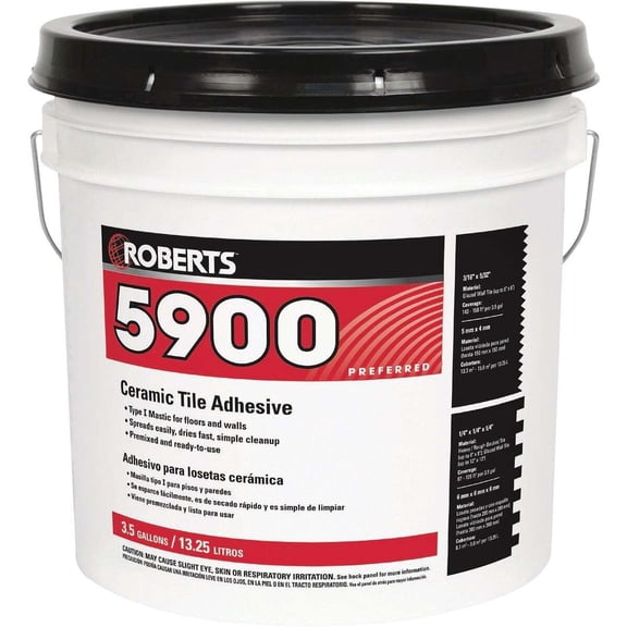 Roberts Ceramic Tile Adhesive 5900 - Indoor Use - 3.5 Gallon