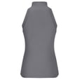 thumbnail image 3 of JGGSPWM Women Solid Camisole Sleeveless Shirts High Neck Tees Hollow Vest Cut Out Design Tank Tops Knot Irregular Tshirts Gray M, 3 of 5