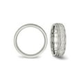 thumbnail image 2 of Gem & Harmony Ladies or Mens Stainless Steel Polished Hammered Band Ring (6mm) for Men, 2 of 6