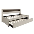 thumbnail image 5 of Castle Place Contemporary Twin Daybed with Built-in LED Lights and Trundle, Warm Grey, 5 of 9