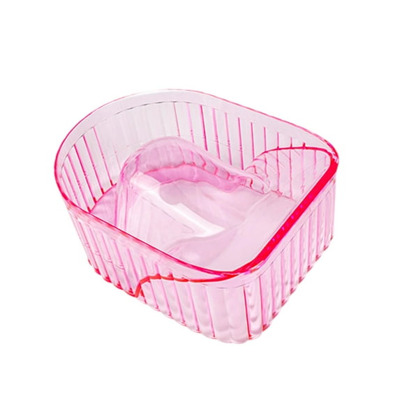 Dualoai Nail Soaking Bowl Professional Soaker Tray Manicure Hand Soak Bowl for Salon Pink
