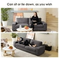 thumbnail image 3 of BALICHUN 88.58" Modern Sofas Couches for Living Room, Loveseat Sofas & couches with Removable Sofa Cushion and Detachable Sofa Cover, Solid Wood Frame and Serpentine Spring,Easy to Install(Grey), 3 of 8