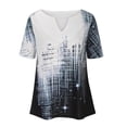 thumbnail image 4 of LEAVINGSUO Button Down Shirts for Women, Womens Tops Womens Fashion Women's Fashion Casual Spring Summer Short Sleeve V-Neck Blouses &, 4 of 6