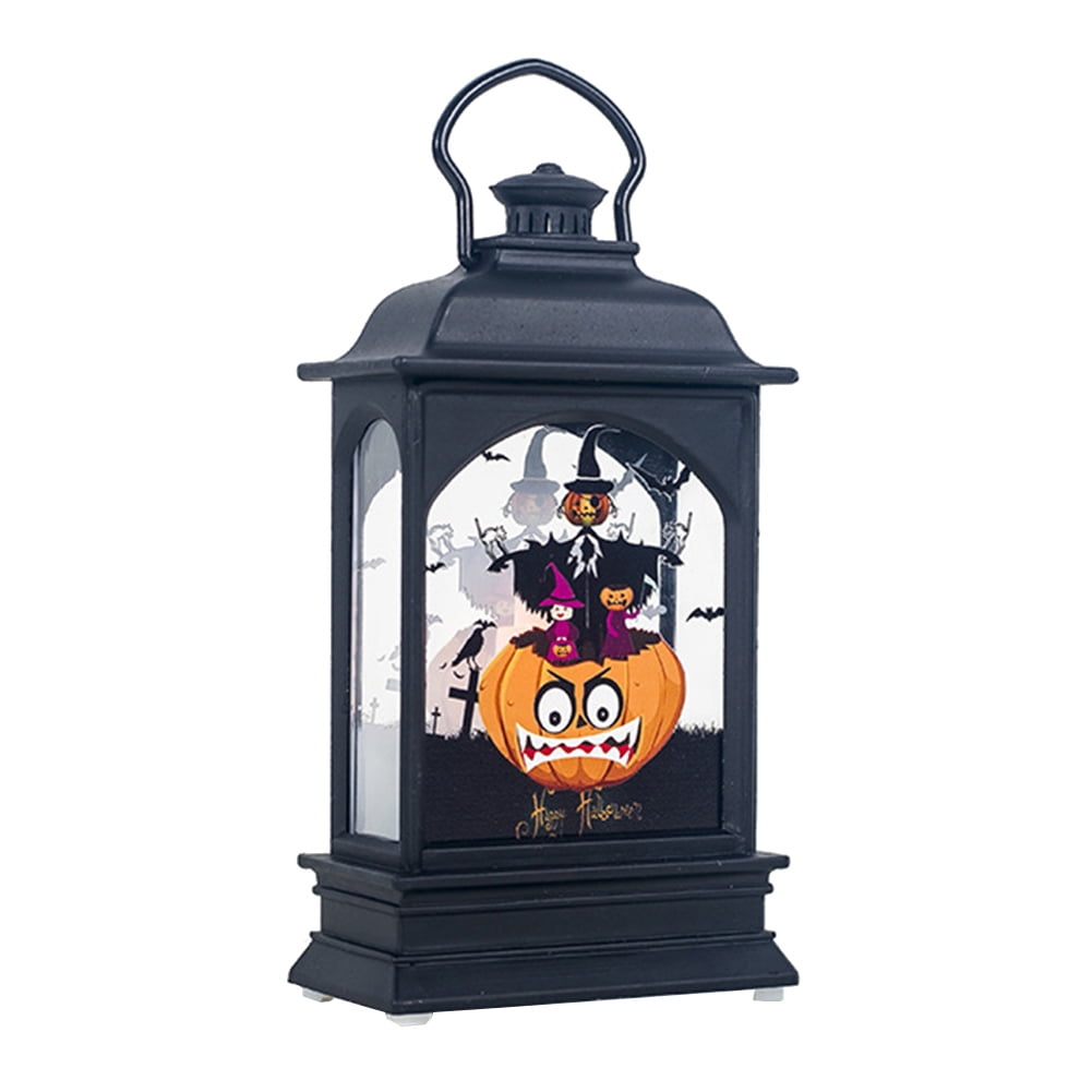 Halloween Pumpkin Witch Ghost Light Lamp Party Decor LED Lantern Hanging Decor 