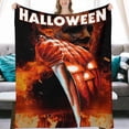 thumbnail image 5 of Horror Movie Halloween Michael Myers Printed Plush Throw Blanket, Ultra Soft Microfiber for Sofa Bedroom Living Room or Camping 40" x 50", 5 of 8