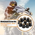 thumbnail image 2 of 10pcs M6 6mm Convex Black Rubber Windscreen Windshield Screws Bolts Nut for Motorcycle, 2 of 6