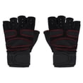 thumbnail image 4 of Levantamiento de pesas Guantes de gimnasio Entrenamiento Fitness Muñequera Entrenamiento Ejercicio Deportes (Negro M), 4 of 5